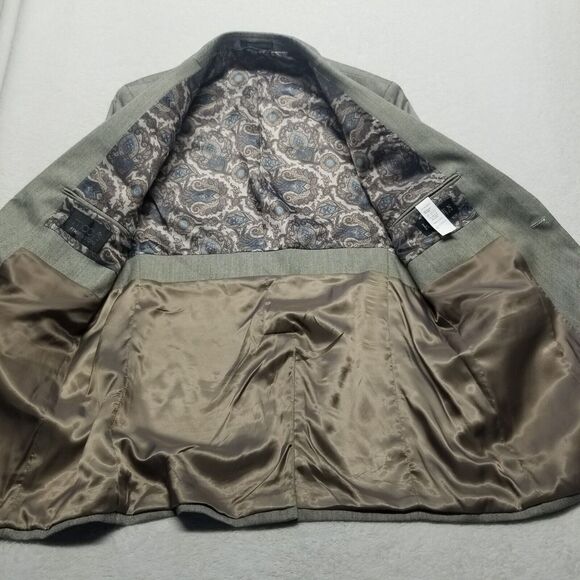 Lauren Ralph Lauren 42L Blazer Sport Coat Jacket 2 Button Gray Basic Business - Picture 7 of 9